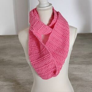 Pink Crochet Scarf